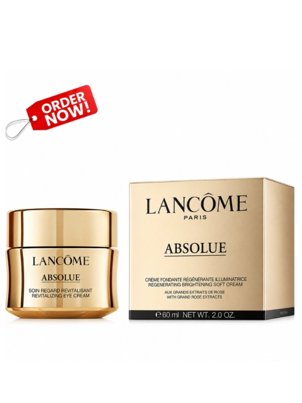 Lancôme Absolue The Soft Cream Grand Rose Extract 60mL 2oz NEW